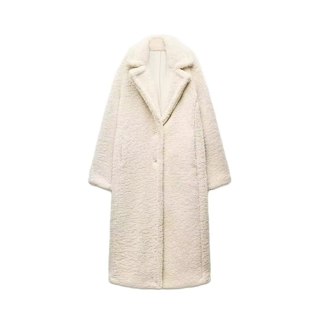 Eline | Womenâs Long Teddy Coat