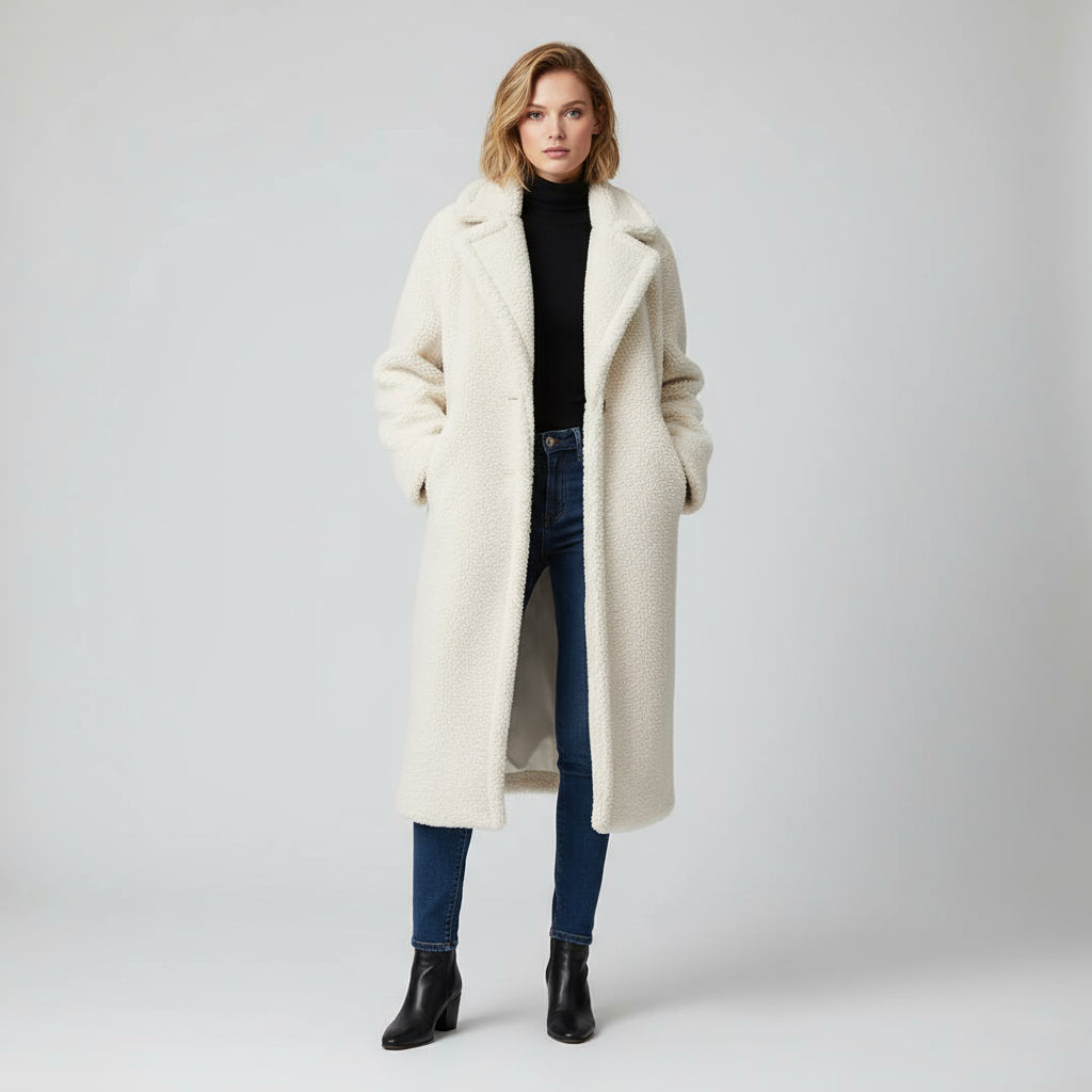 Eline | Women’s Long Teddy Coat