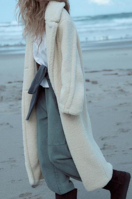 Eline | Women’s Long Teddy Coat