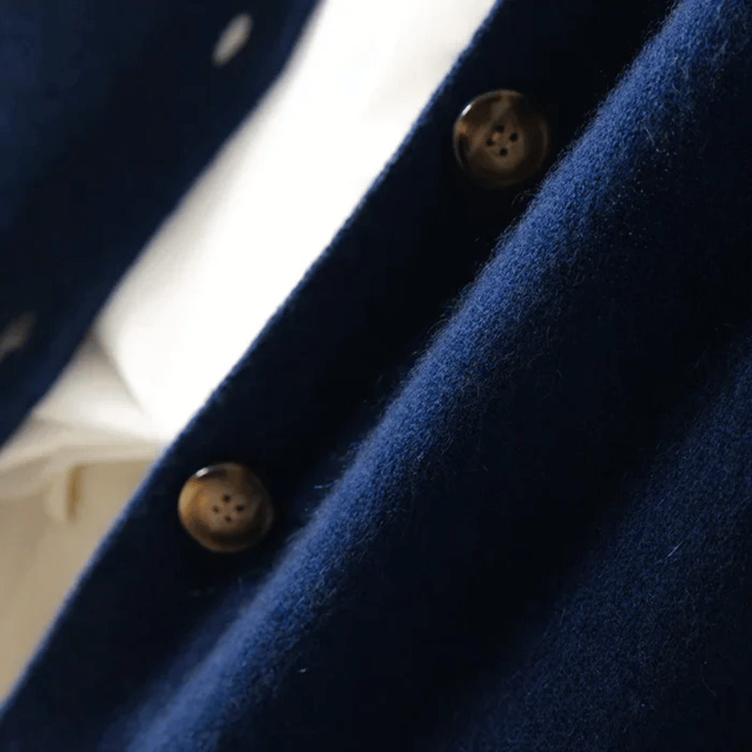 Avelaine | Long Cardigan Sweater for Women with Chic Statement Buttons