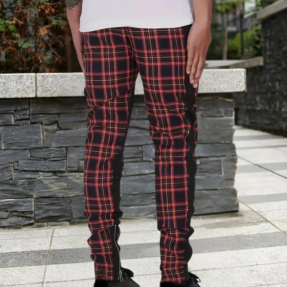 ALOIS - Classic Mens checked trousers