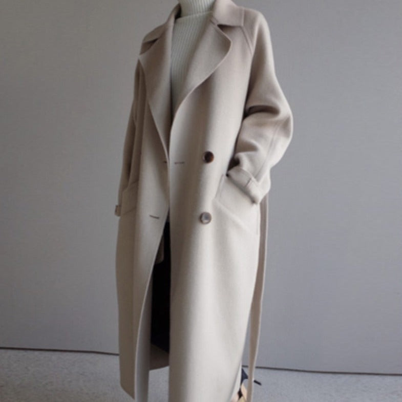 Aveline Women's Trench Coat | Tailored Belt, Elegant Winter Wear
