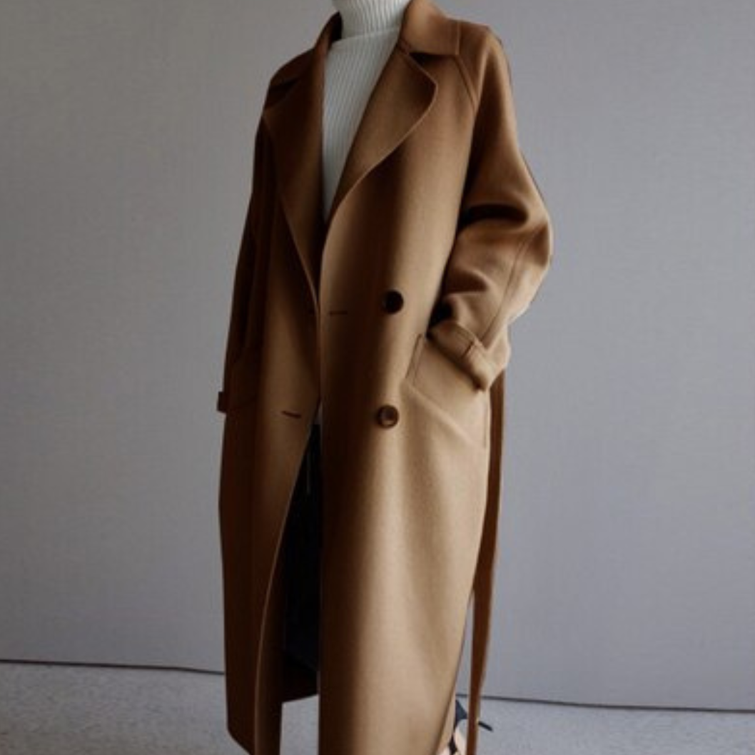 Aveline Women's Trench Coat | Tailored Belt, Elegant Winter Wear