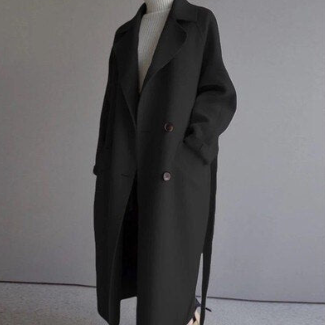 Aveline Women's Trench Coat | Tailored Belt, Elegant Winter Wear