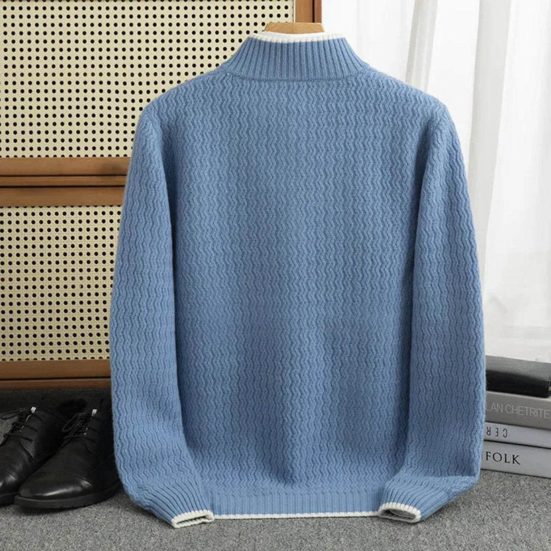 Avery Men's Half-Zip Sweater | Textured Knit, Cozy Layering