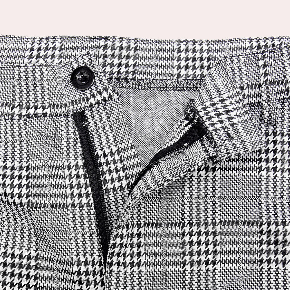 Anton - Retro checked trousers for men in skinny fit