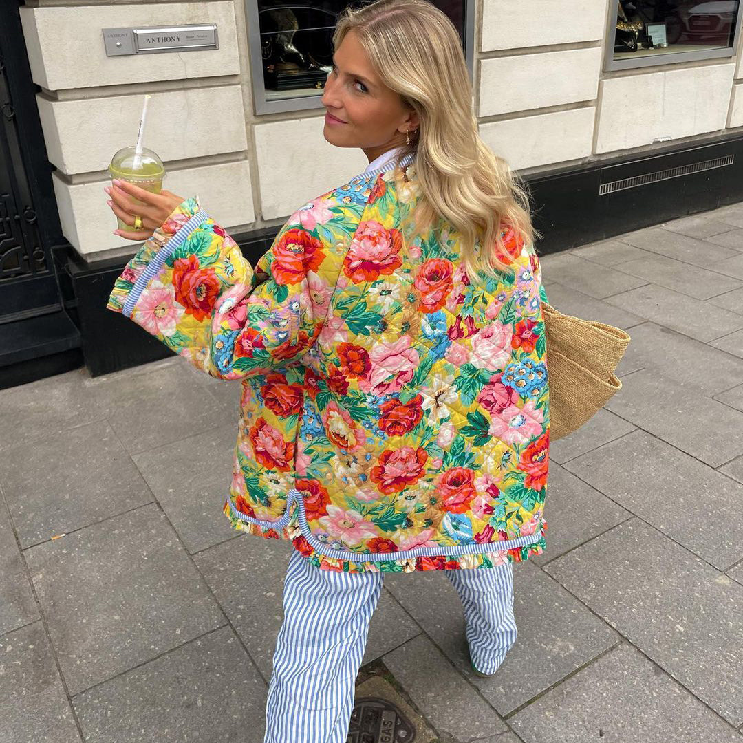 Carmela Women's Lightweight Jacket | Floral Print, Spring Essential