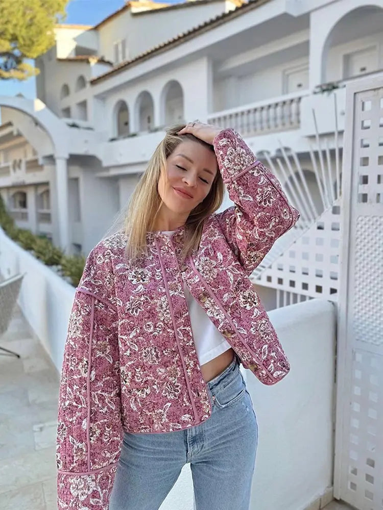 Carmela Women's Lightweight Jacket | Floral Print, Spring Essential