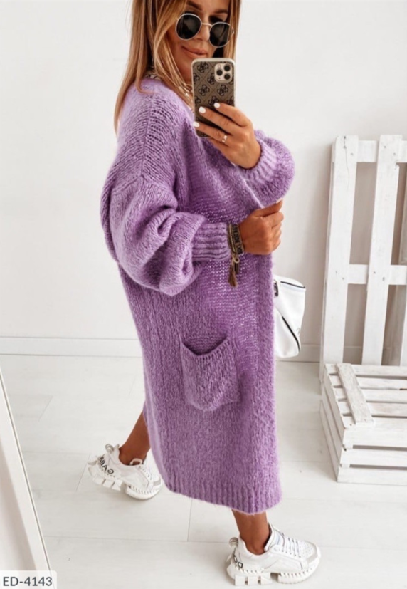 Luna Women's Long Cardigan | Soft Knitted Fabric, Versatile Outerwear