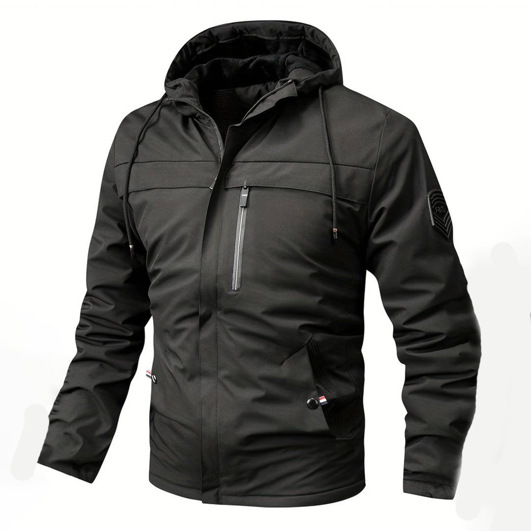 Modric Men's Windbreaker Jacket | Waterproof, Black Windbreaker for Outdoor Adventures