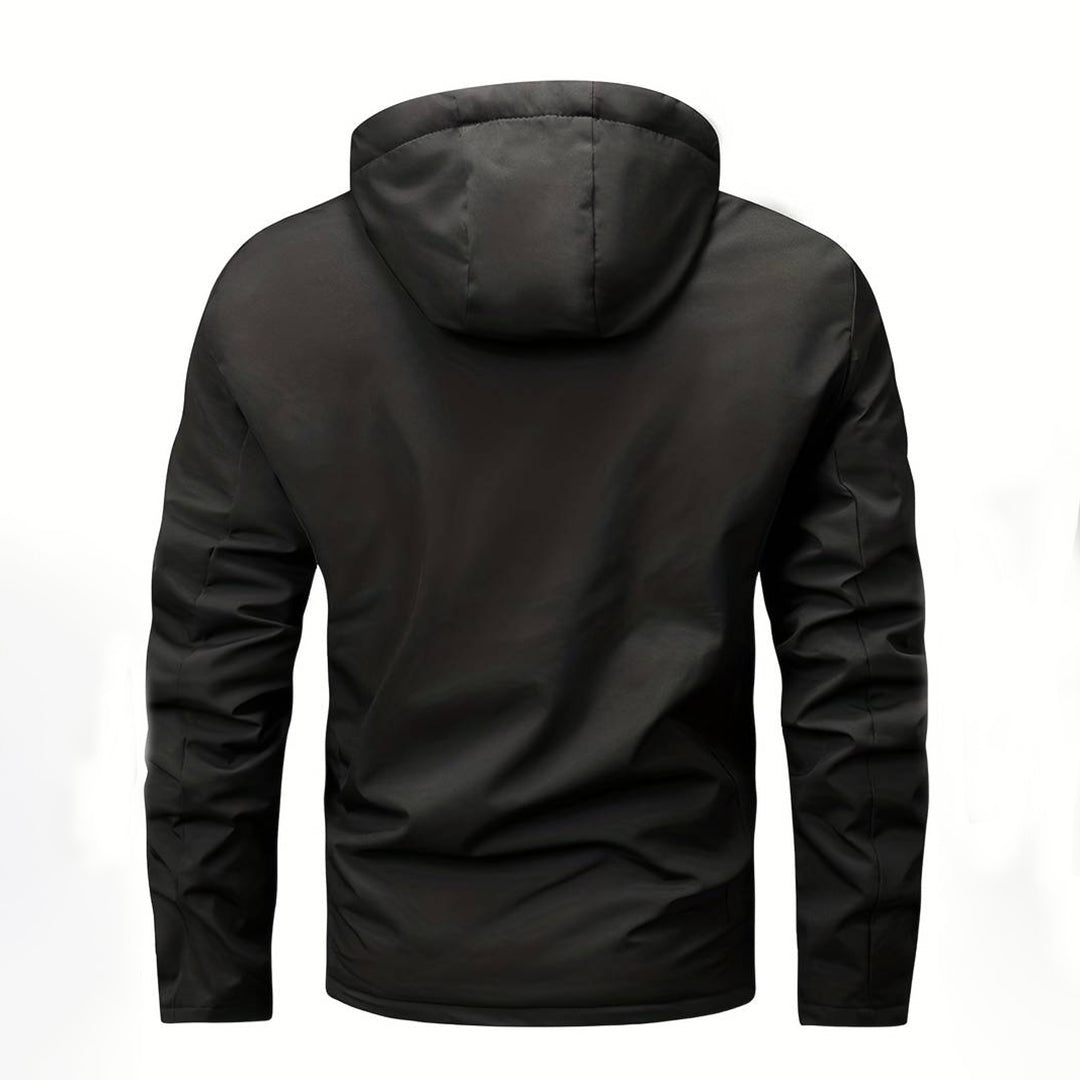 Modric Men's Windbreaker Jacket | Waterproof, Black Windbreaker for Outdoor Adventures