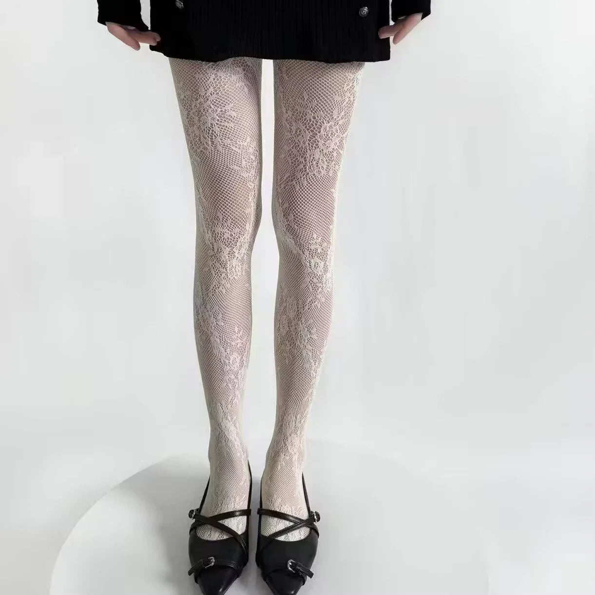 Mavi Women's Tights | Hollow Floral Pattern, Versatile Style