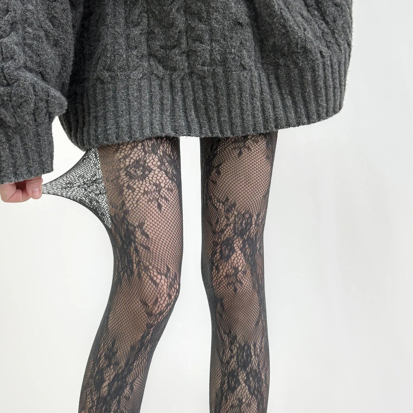Mavi Women's Tights | Hollow Floral Pattern, Versatile Style