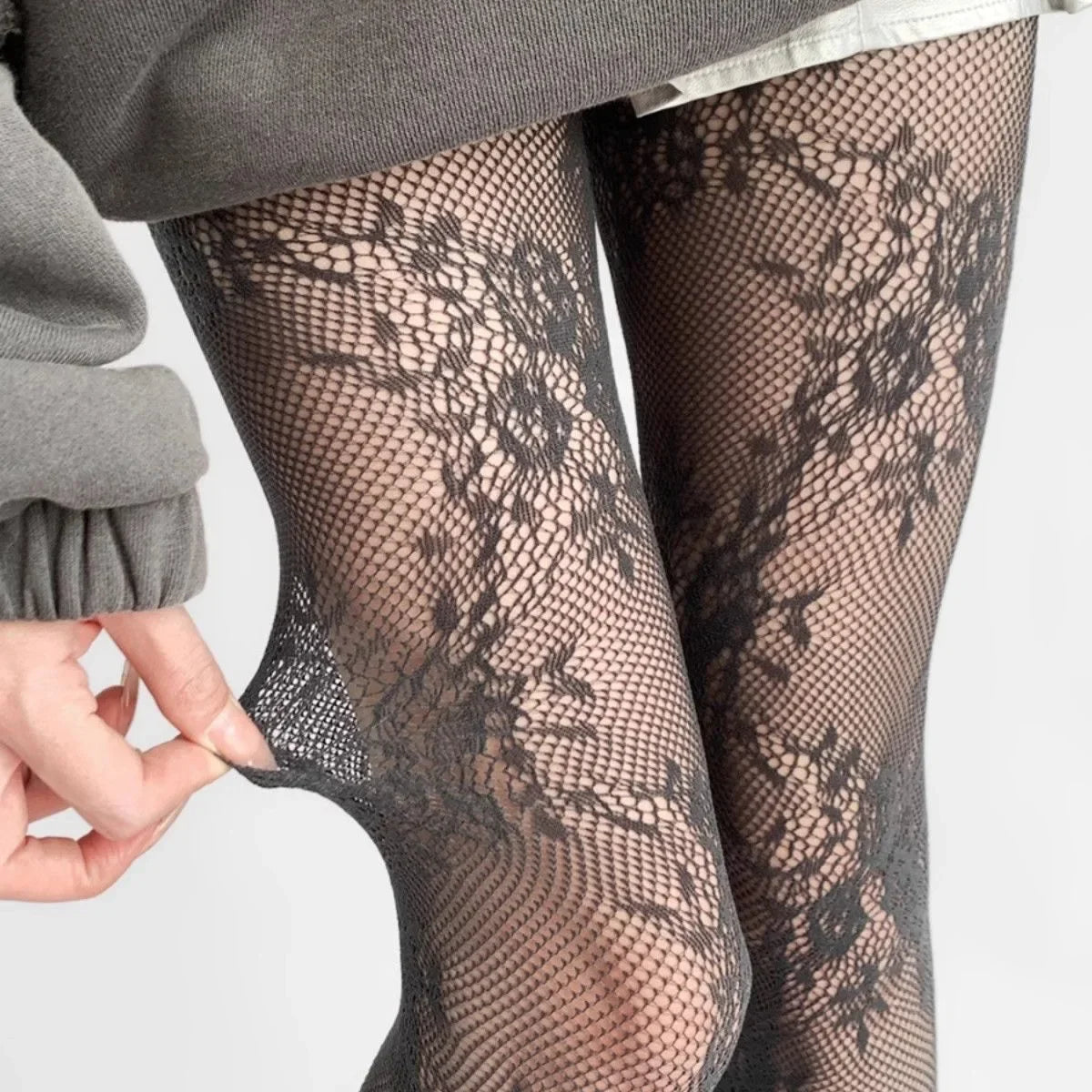 Mavi Women's Tights | Hollow Floral Pattern, Versatile Style