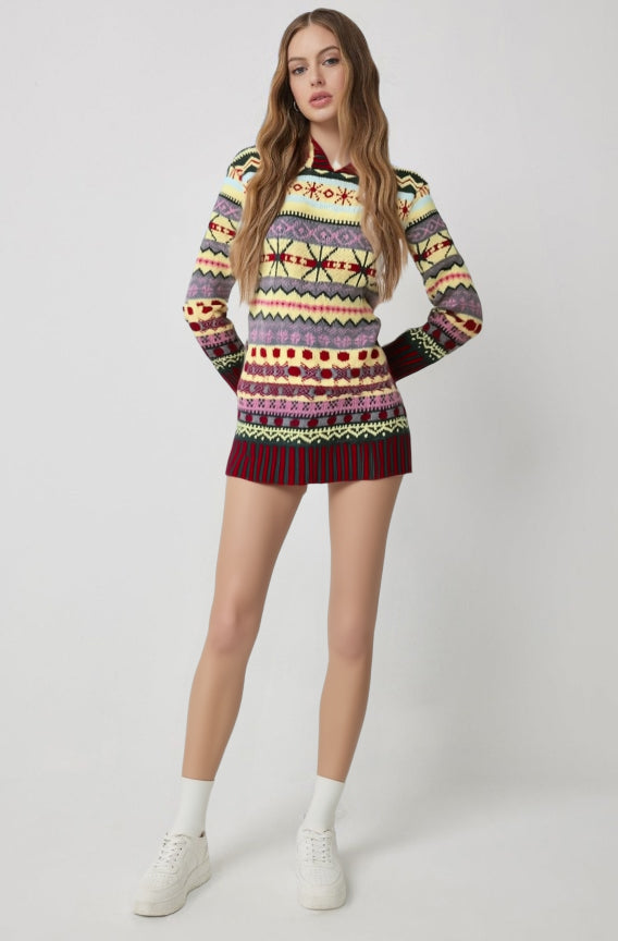 Nora Women's Sweater | Chunky Knit, Classic Norwegian Style for Winter Wear