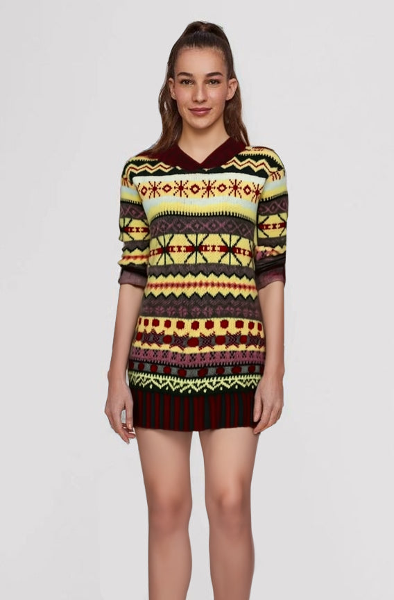 Nora Women's Sweater | Chunky Knit, Classic Norwegian Style for Winter Wear
