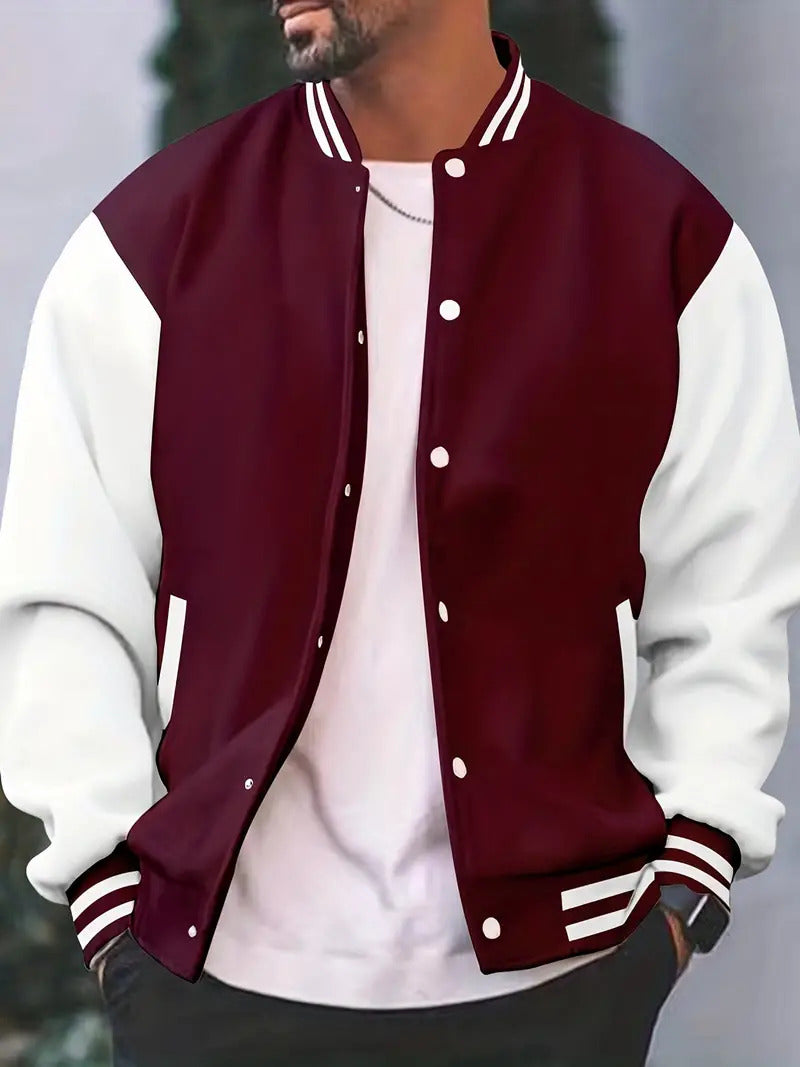 Parker Men's Varsity Jacket | Wool Blend, Casual Wear
