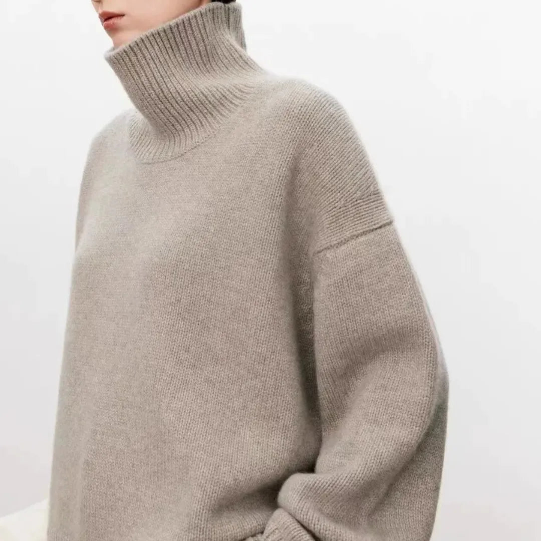 Selvara Women's Oversized Sweater | Premium Wool Blend, Cozy Layering