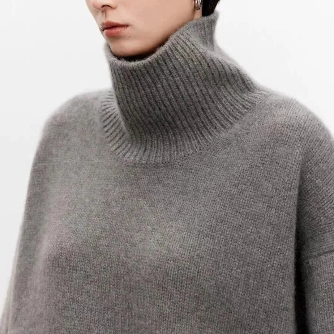 Selvara Women's Oversized Sweater | Premium Wool Blend, Cozy Layering