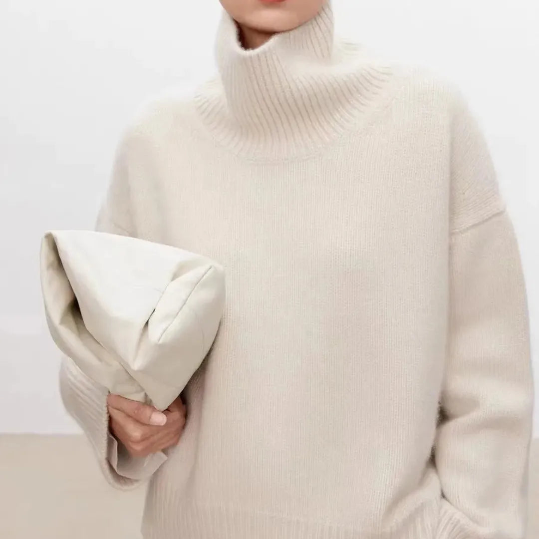 Selvara Women's Oversized Sweater | Premium Wool Blend, Cozy Layering