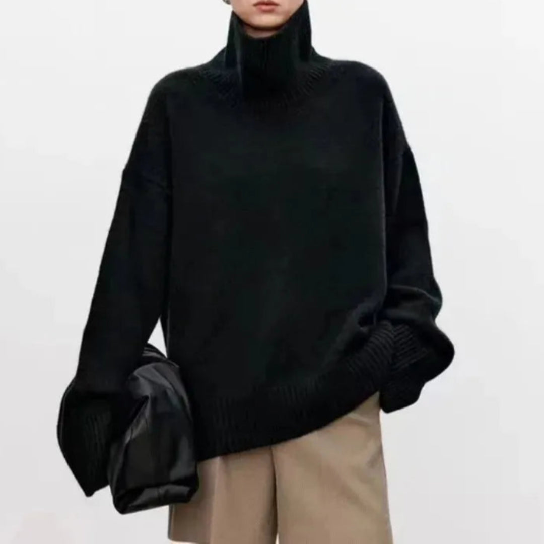 Selvara Women's Oversized Sweater | Premium Wool Blend, Cozy Layering