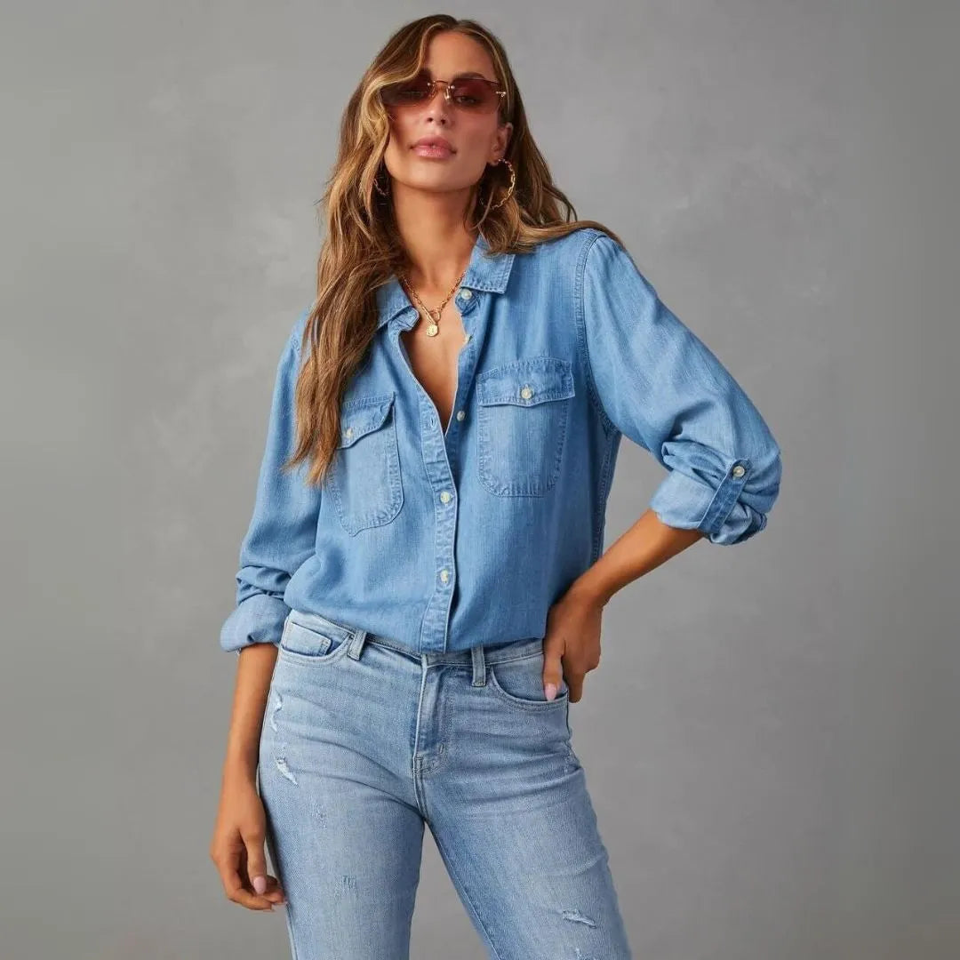 Selora Women's Shirt | Relaxed Fit Denim, Casual Style