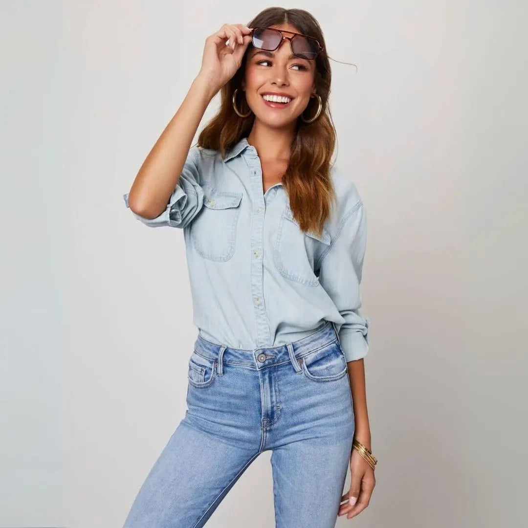 Selora Women's Shirt | Relaxed Fit Denim, Casual Style