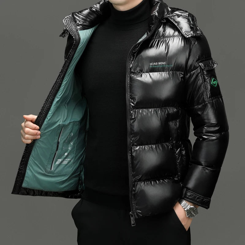 Sleek Men's Down Jacket | Long Sleeve, Stylish Design, Casual Wear