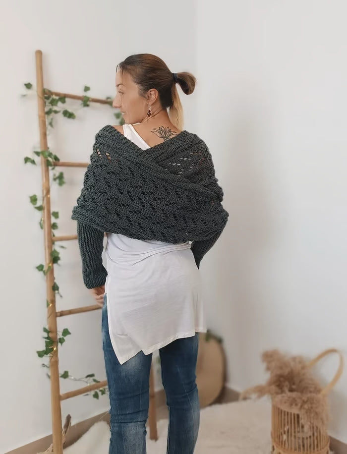 Aubrey Women’s Knitted Wrap | Boho-Inspired, Year-Round Style