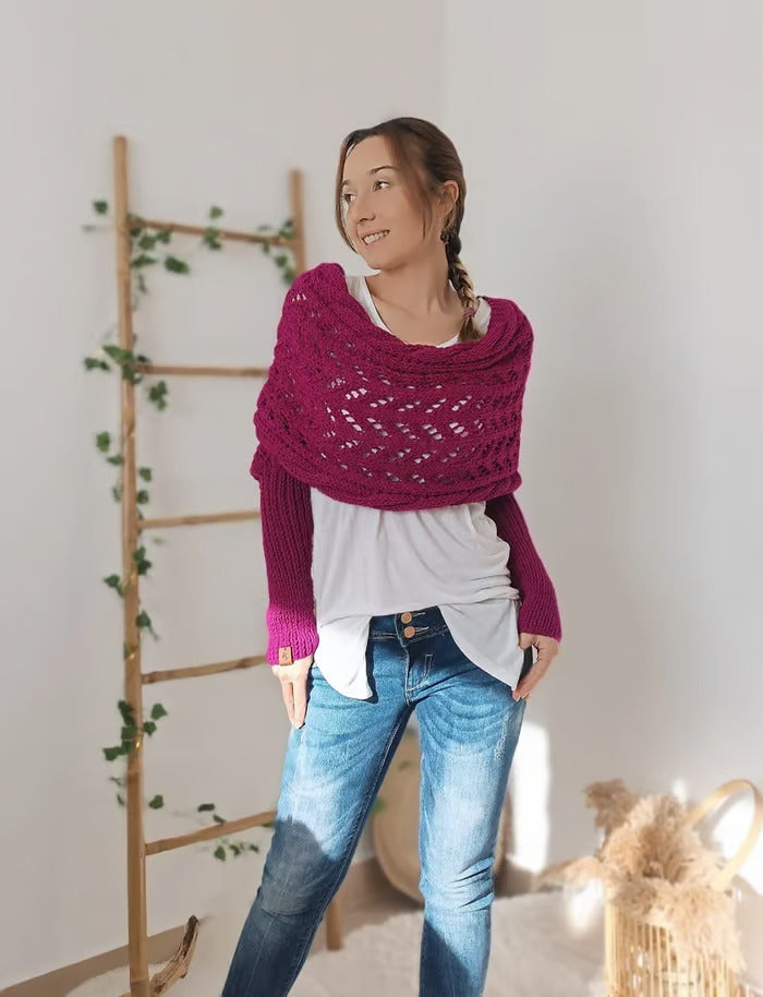 Aubrey Women’s Knitted Wrap | Boho-Inspired, Year-Round Style