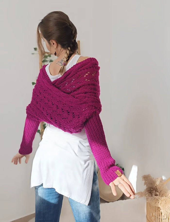 Aubrey Women’s Knitted Wrap | Boho-Inspired, Year-Round Style