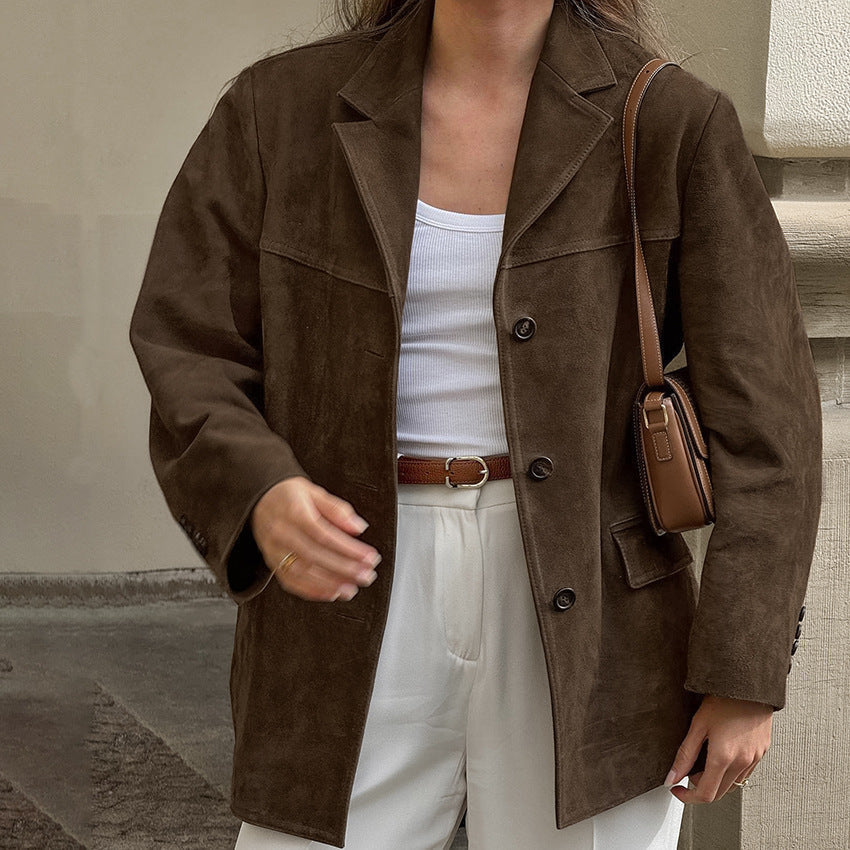 Dara Women's Suede Jacket | Slim Fit, Autumn Essential