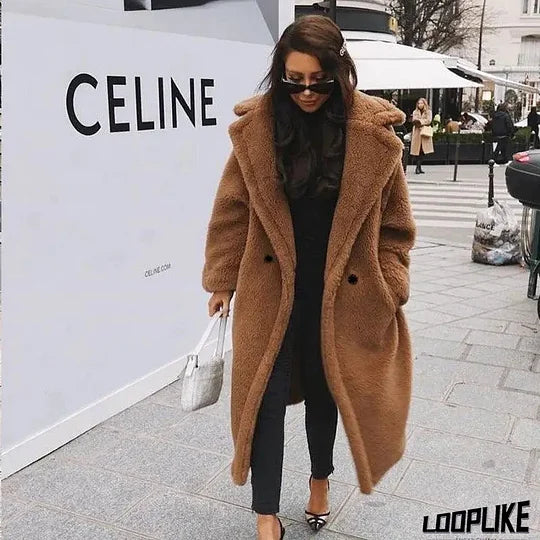 Celeste | Women’s Elegant Long Faux Fur Coat