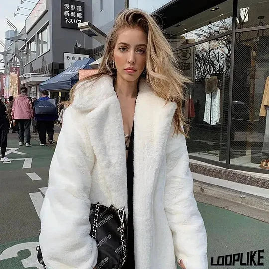 Celeste | Women’s Elegant Long Faux Fur Coat