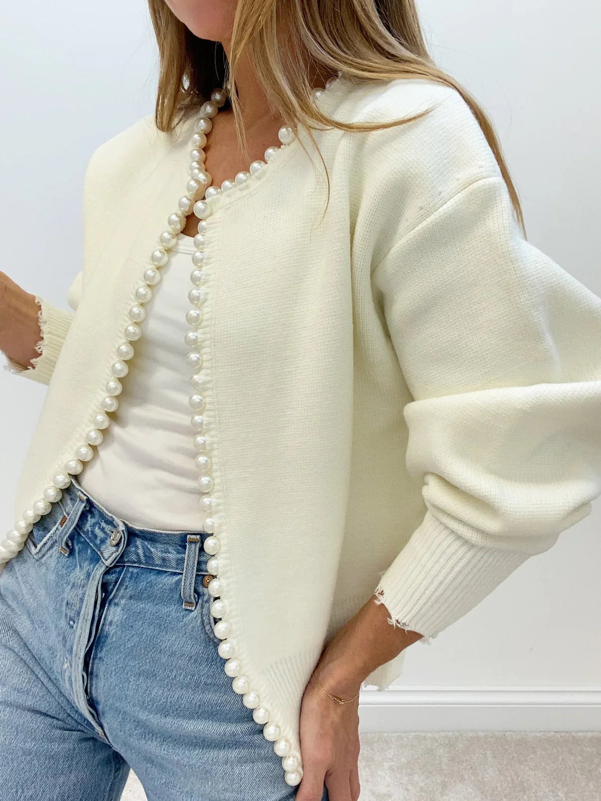 Noémie Pearl Cardigan For Women | Vintage Chic, Perfect For Layering