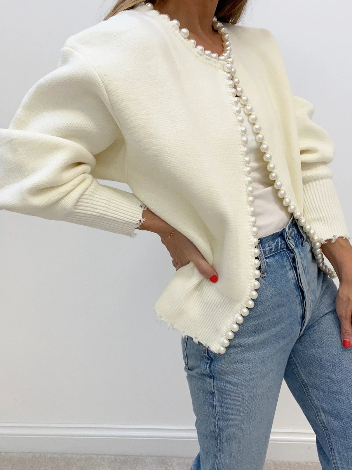Noémie Pearl Cardigan For Women | Vintage Chic, Perfect For Layering