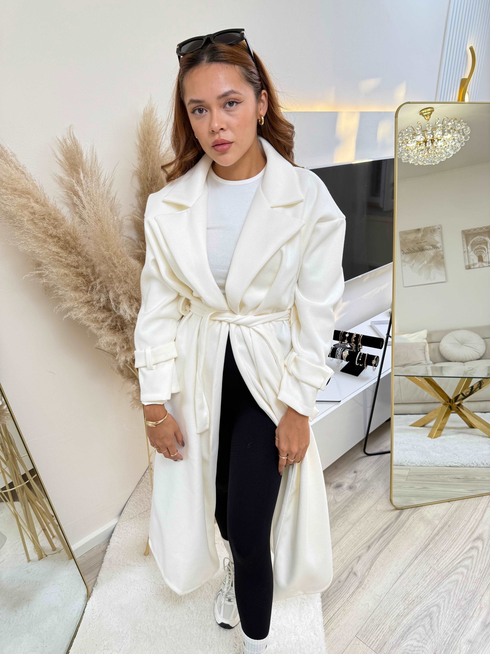 Flavia | Women’s Longline Coat in Soft Polyester Blend