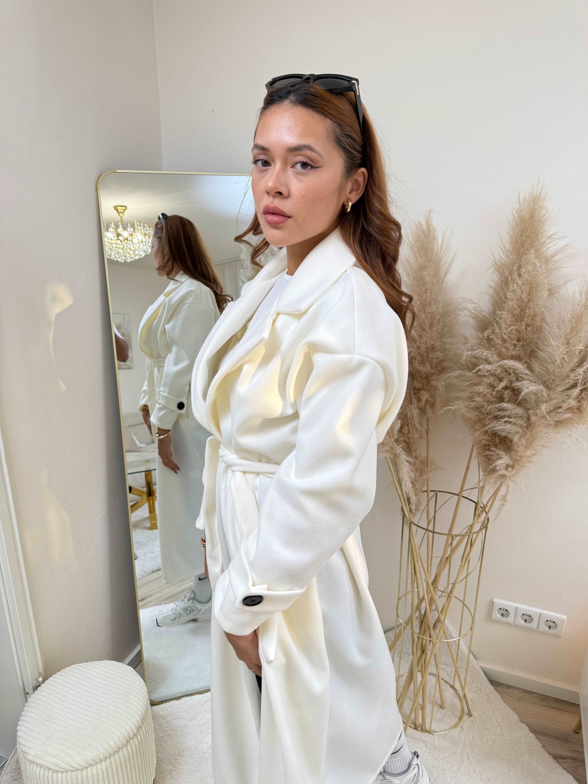 Flavia | Women’s Longline Coat in Soft Polyester Blend