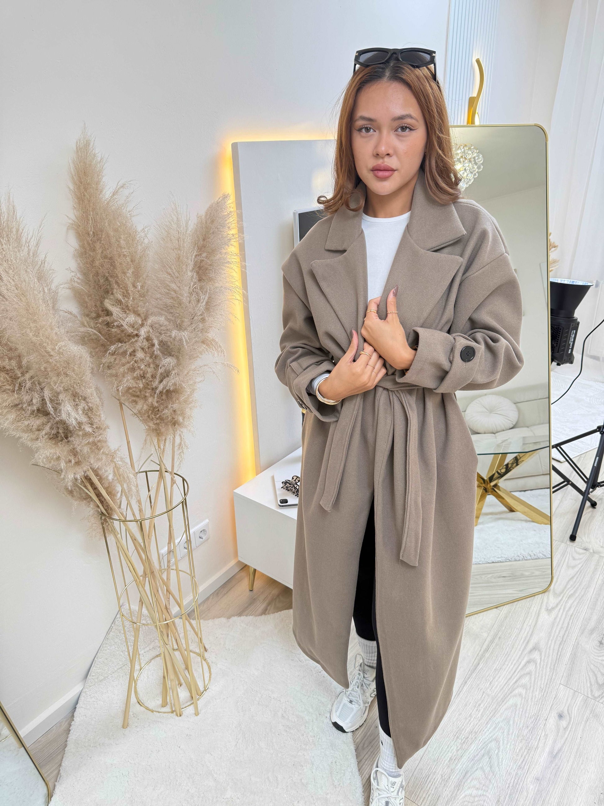 Flavia | Women’s Longline Coat in Soft Polyester Blend