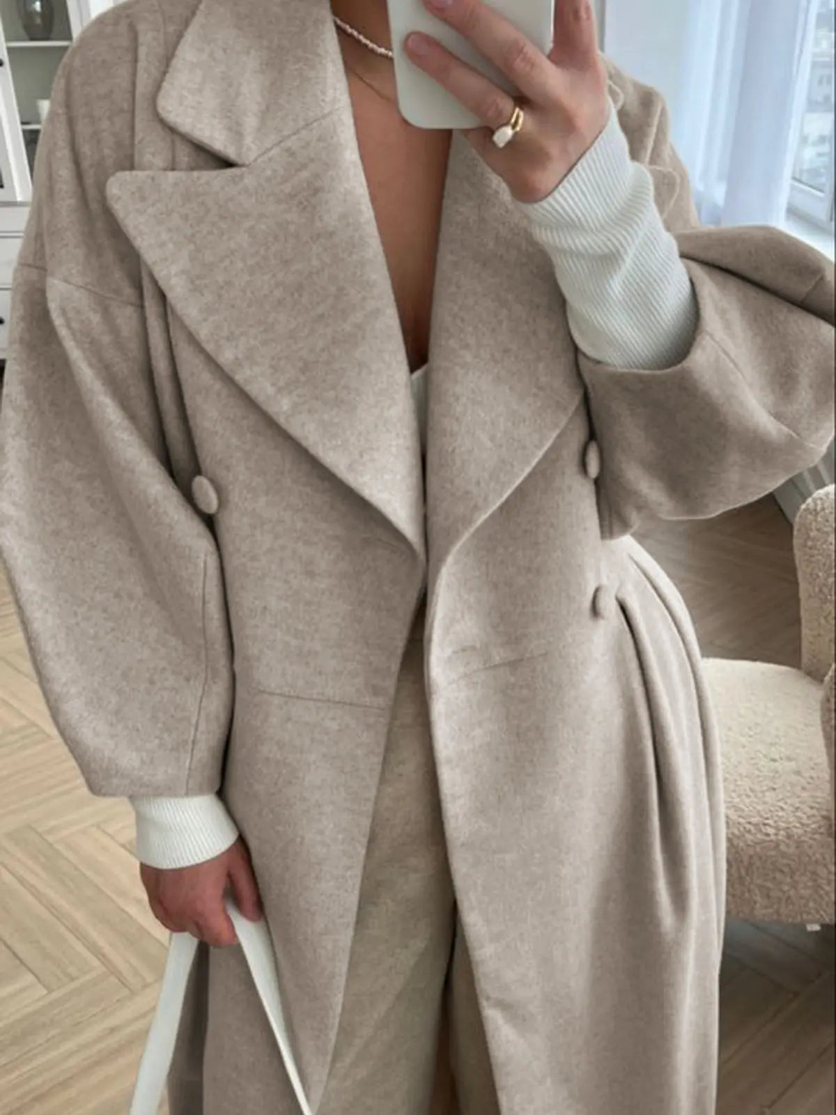 Arnelle | Women’s Longline Coat with Belt