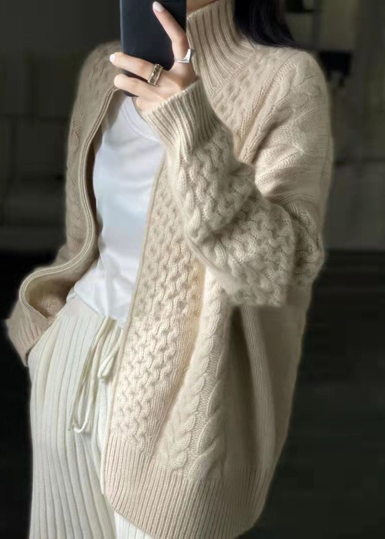 Marcelle | Women’s Wool‐Blend High‐Neck Cardigan