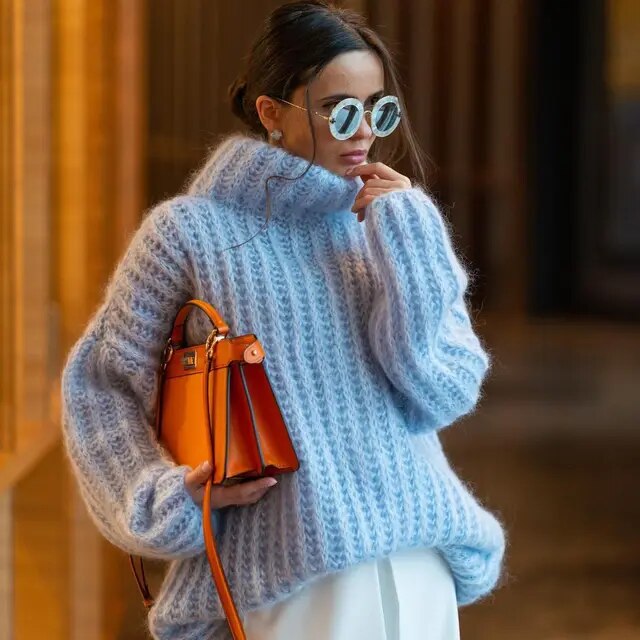 Selene Chunky Knit Turtleneck For Women | Oversized Turtleneck For Everyday Chic