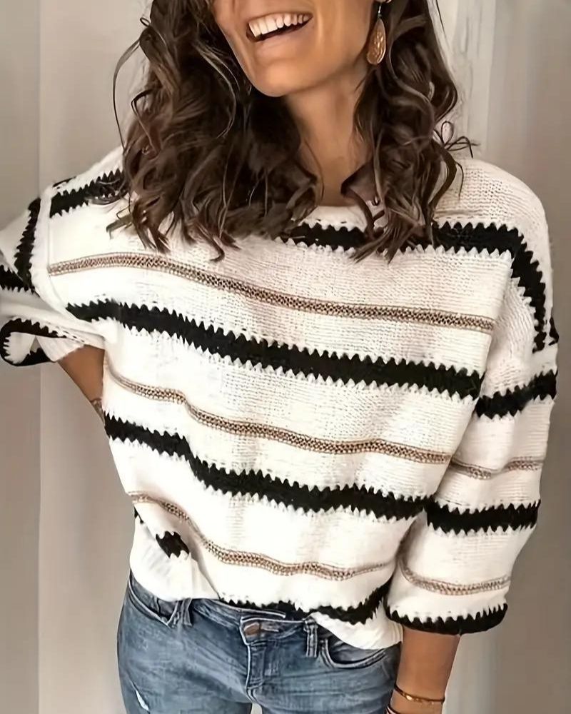 Daisy Knit Sweater for Women | Soft Fabric, Relaxed Fit