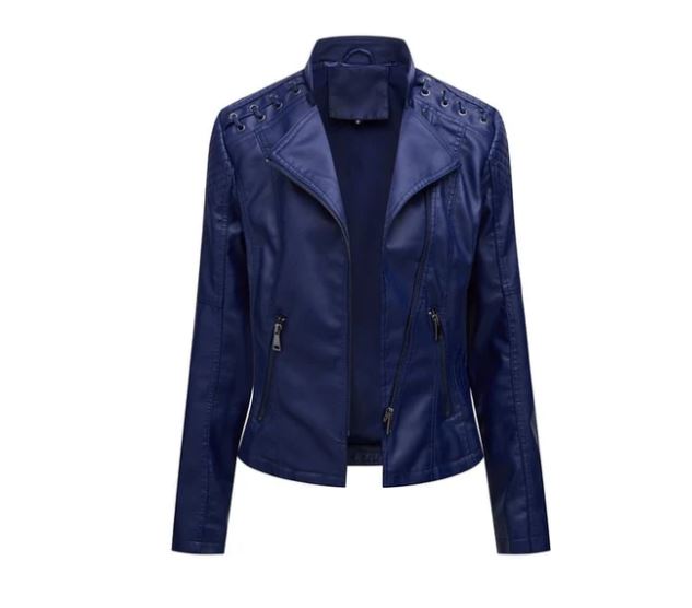 Victoria Lamb Leather Jacket for Women | Luxe Cropped Biker in Vibrant Shades