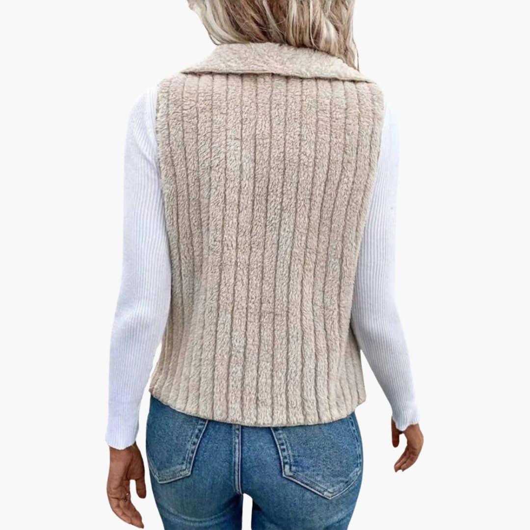 Alenya Structured Vest for Women | Textured Fabric, Versatile Layering