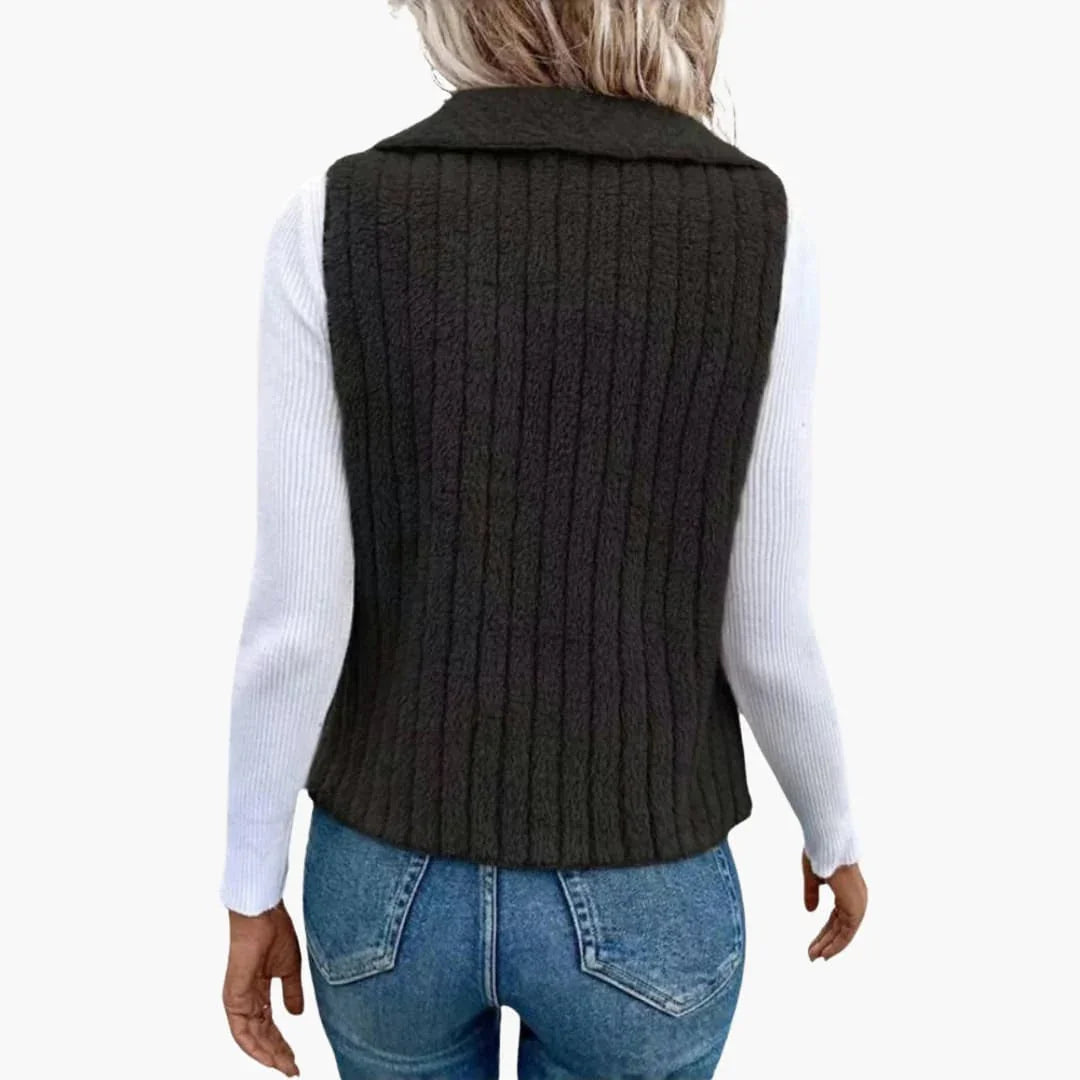 Alenya Structured Vest for Women | Textured Fabric, Versatile Layering