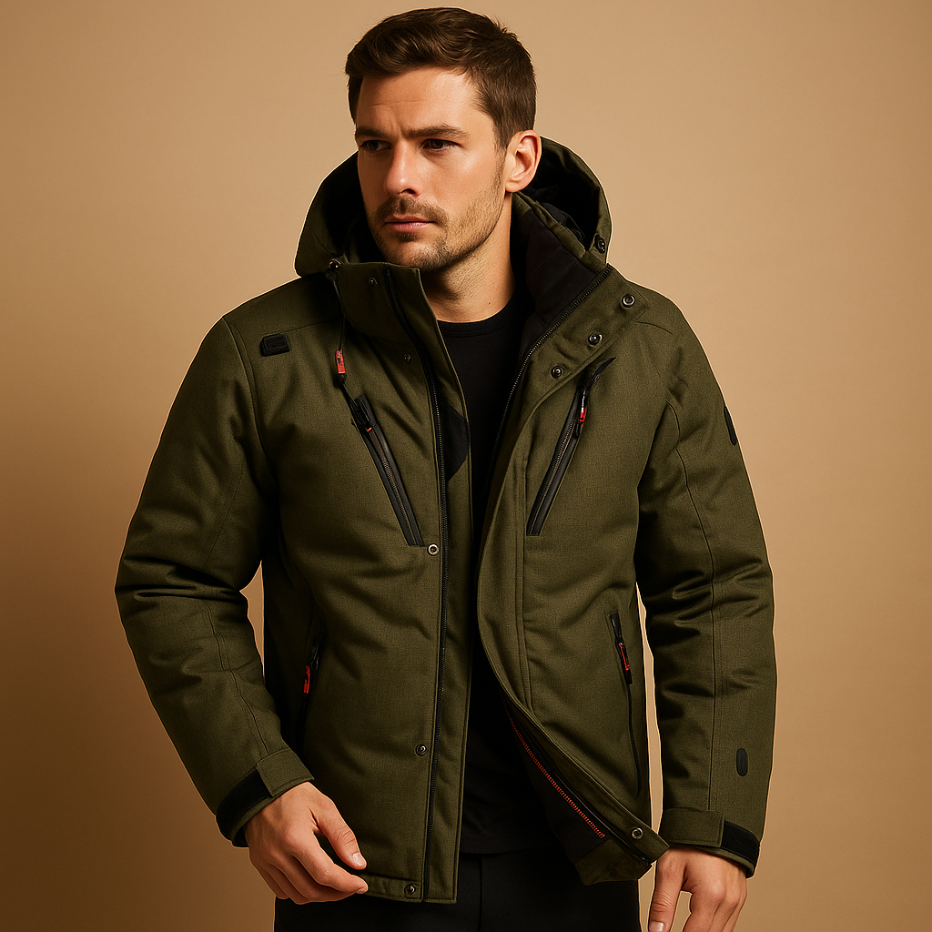 Rafael Down Parka for Men | 90% Down Insulation, Detachable Hood