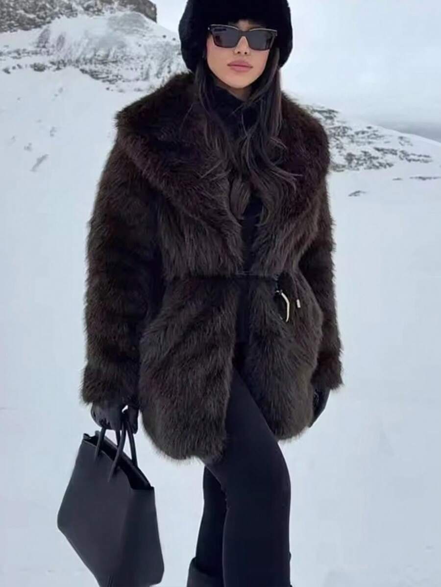 Keira | Women’s Faux Fur Winter Coat with Collar