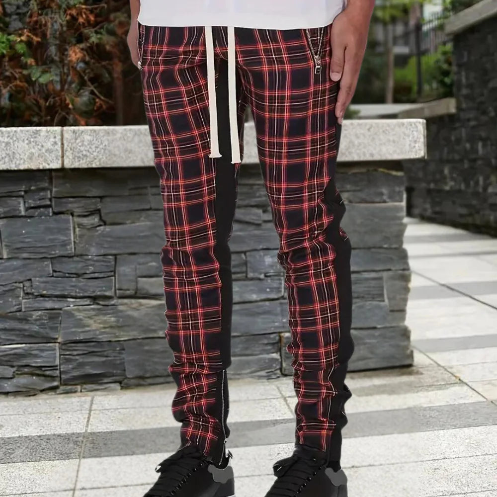 ALOIS - Classic Mens checked trousers