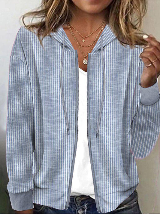 Comfortable striped hoodie